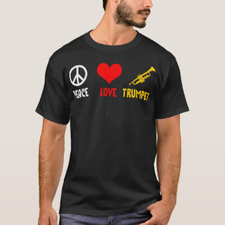T-shirt Love Heart Trumpet Drôle cadeau