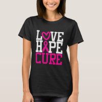 Love Hope Cure| Ruban rose du cancer du sein
