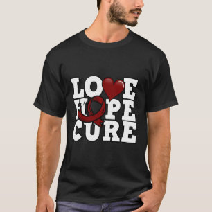 T-shirt Love Hope Cure - Sensibilisation aux cellules de f