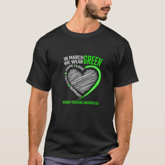 T-shirt Love Hope Faith March Nous portons une maladie du