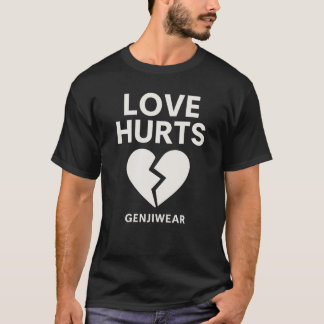 T-shirt LOVE HURTS - Minimaliste Broken Heart Design par G
