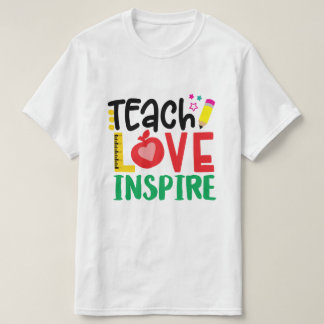 T-shirt Love Inspire Teacher Graphic | School Gift