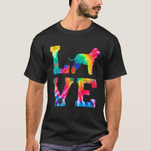 T-shirt Love Irish Water Spaniel Tie Dye Chien Maman Papa
