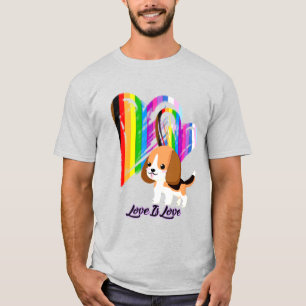T-shirt Love Is Love Chien - LGBTQ+ Propriétaire d'un anim