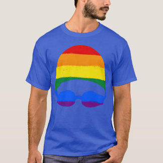 T-shirt Love Is Love Fierté Arc-en-ciel Natation rétro