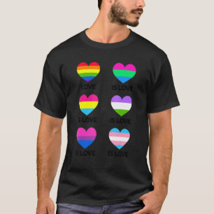 T-shirt Love Is Love Transgender Diversity Rainbow Gay Lov