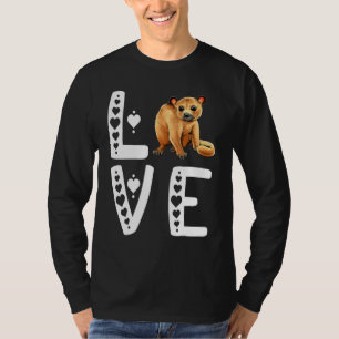 T-shirt Love Kinkajou Night Walker Prehensile Animal Heart