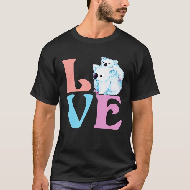 T-shirt Love Koala Oears Écris mignon Pour Koala Bear L (Devant)