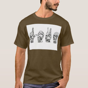 T-shirt LOVE langage des signes 11