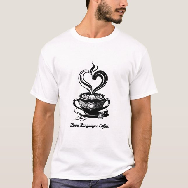 T-shirt Love Language Coffee Mug | Minimalist Valentine's  (Devant)
