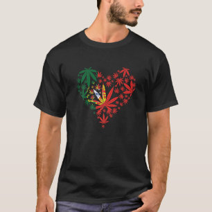 T-shirt Love Leaf Heart Portugal Drapeau