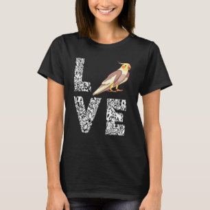 T-shirt Love Leopard Cockatiel Bird Parrot Animaux de comp