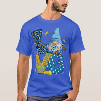 T-shirt Love Leopard Gnome Hanoukka mignonnes Gnomies avec
