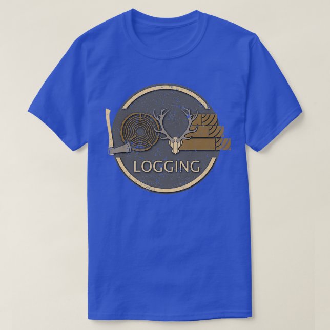 T-shirt LOVE Lettres Logging Logger Ax Wood Logging Camion (Design devant)