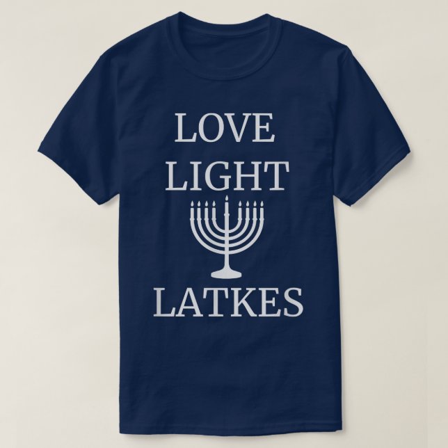 T-shirt Love Light Latkes suer  (Design devant)
