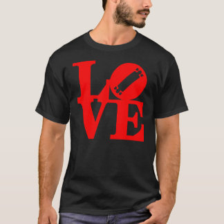 T-shirt love_longboard_red