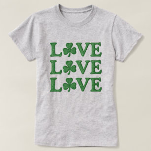 T-shirt Love Love Love Love Shamrock St Patrick's Day