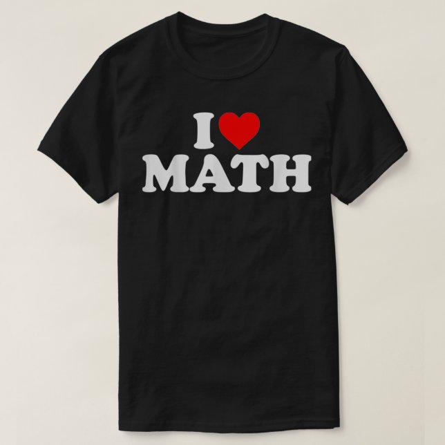 T-shirt Love Math Heart (Design devant)