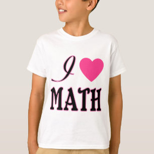 T-shirt Love Math Pink Heart Logo