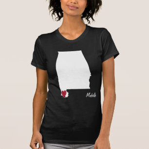 T-shirt Love Mobile Alabama Chemise