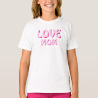 LOVE MOM SIMPLE DESIGN DAUGHTER DRESS