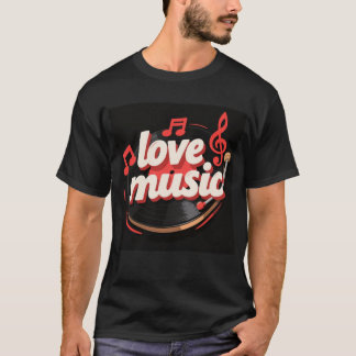 T-shirt Love Music : Vinyl Vibes