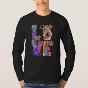 T-shirt Love My Airedale Terrier Chien race