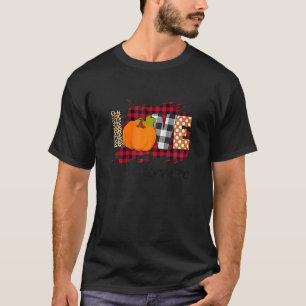 T-shirt Love Nonna Life Citrouille Leopard Automne Automne