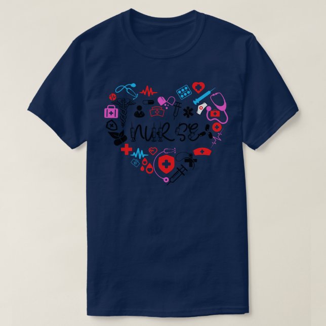 T-shirt Love Nurse 4 (Design devant)