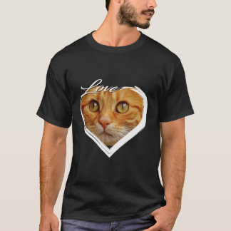 T-shirt Love Orange Tabby Kitty Cat Lover