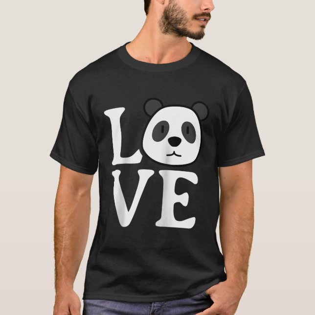 T-shirt Love Pandas Panda Bear Panda Baseball (Devant)