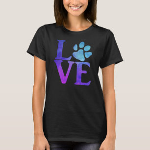 T-shirt Love Paw Classic Bleu et violet
