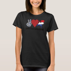 T-shirt Love Pays-Bas Fier Drapeau Néerlandais Racines