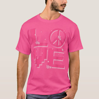 T-shirt Love Peace Piel Retro Gaming Costume 80s 90s Hippi
