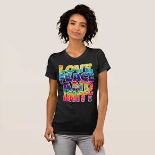 T-SHIRT LOVE PEACE UNITY.