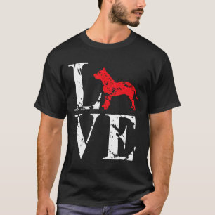 T-shirt Love Pit Bull Shirt Perfect Cadeau