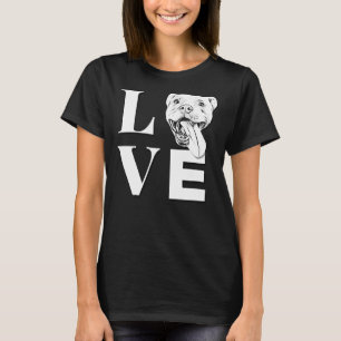 T-shirt Love Pit Bulls Designer Pitbull L O V E