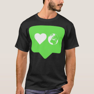 T-shirt Love Planet Terre Vert