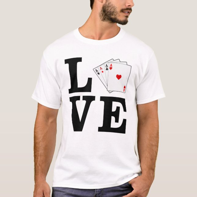 T-shirt Love Poker (Devant)