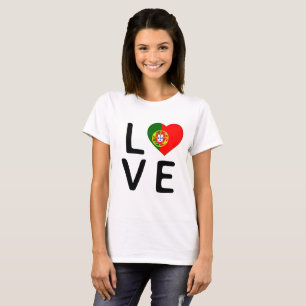 T-shirt Love - Portugal Drapeau