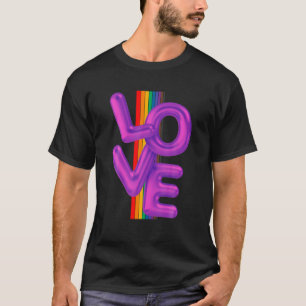 T-shirt LOVE Pride Best Life Gay LQBTQ Rainbow RIBBON Tout
