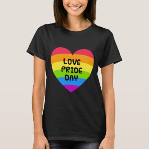 T-shirt Love Pride Day femmes noires