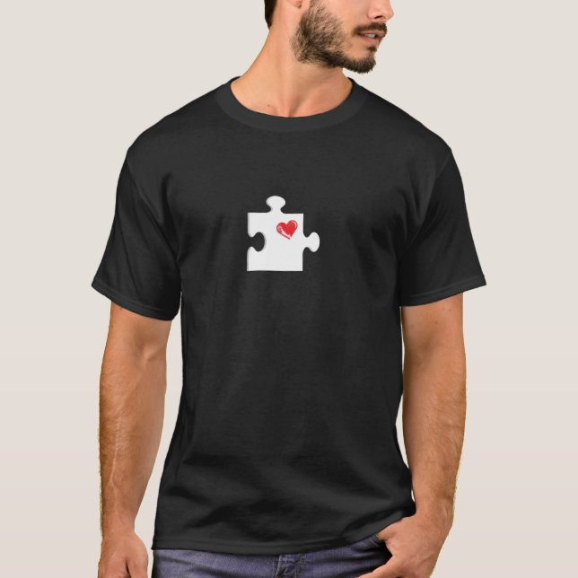 T-shirt Love Puzzle Design pour les fans de puzzle (Devant)