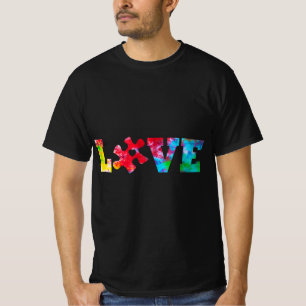 T-shirt LOVE Puzzle Pièces Coeur Sensibilisation sur l'aut