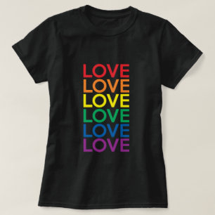 T-SHIRT LOVE RAINBOUR EQUALITY LGBTQI GAY LESBIAN FIDE