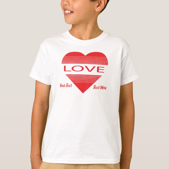T-shirt Love & Romance Concept Design with Heart Elements (Devant)