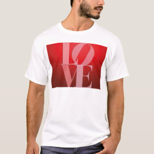 T-shirt Love Romance Rouge rose