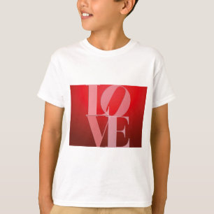 T-shirt Love Romance Rouge rose