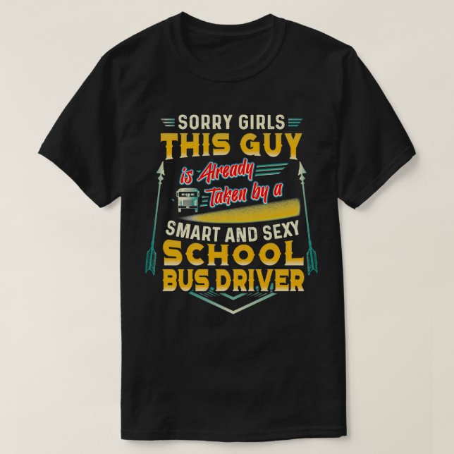 T-shirt Love School Bus Driver (Design devant)