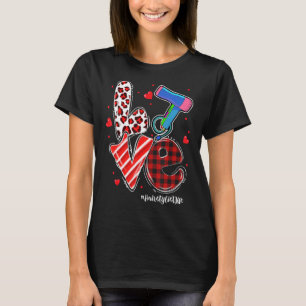 T-shirt LOVE Sèche cheveux Coeur Coiffeur Vie Valentine's